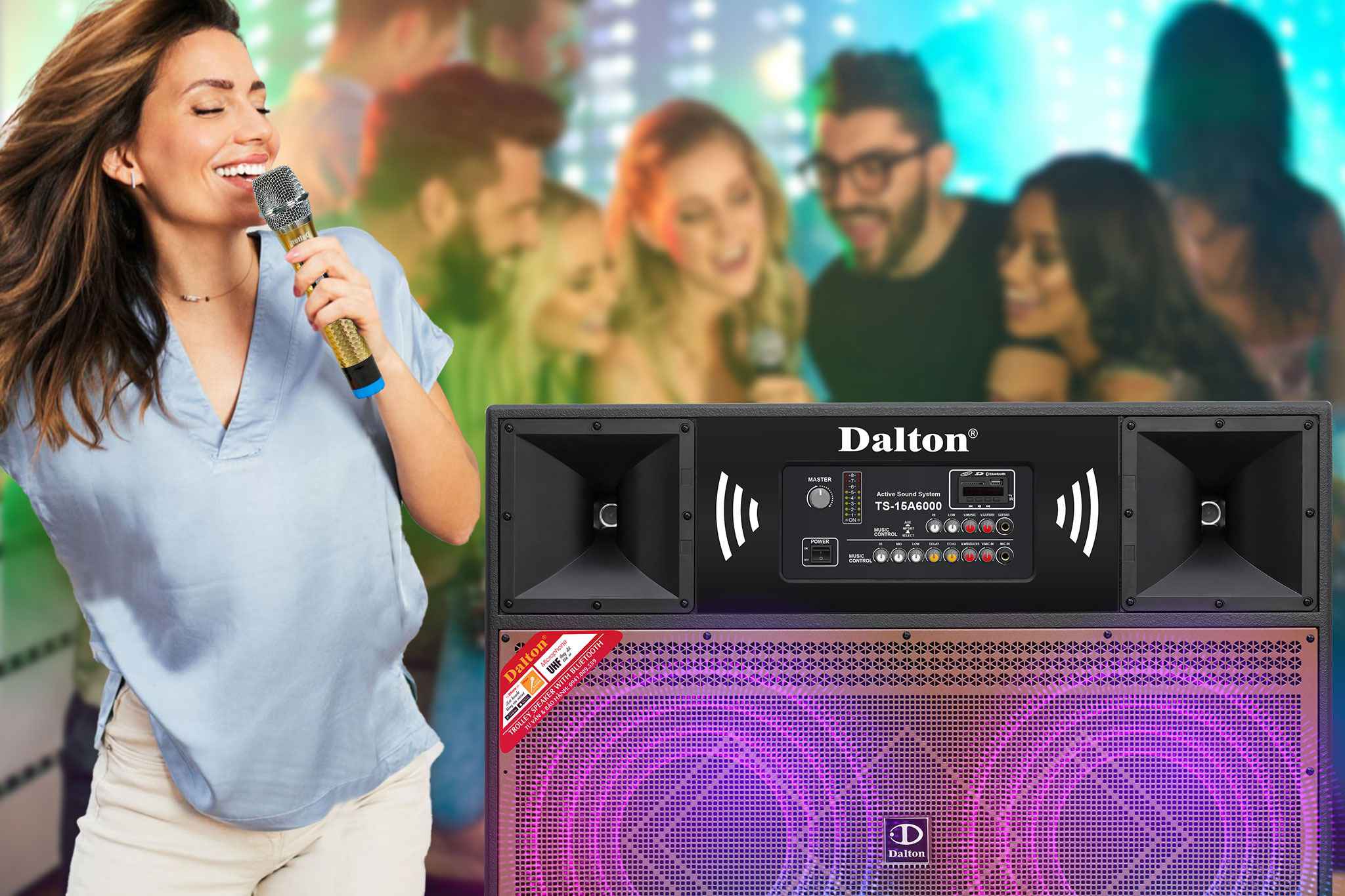 Loa kéo điện Karaoke Dalton 2200W TS-15A6000